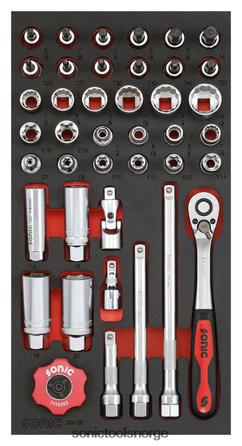 praktisk bitssokkelsett 3/8" (sae) sfs 1/3 41-stk Sonic DH6XR219