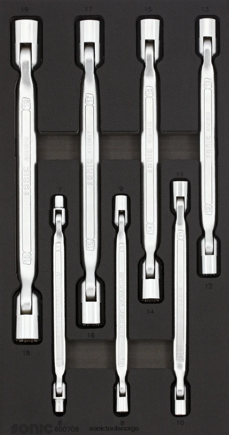 siste hengslet pipenøkkelsett sfs 1/3 7-stk Sonic DH6XR815