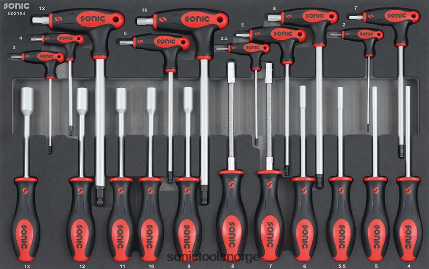 klassisk skrutrekker unbrakonøkkelsett sfs 21-stk Sonic DH6XR888