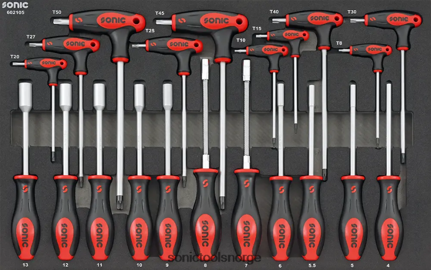 pålitelig skrutrekker unbrakonøkkelsett sfs 21-stk Sonic DH6XR886