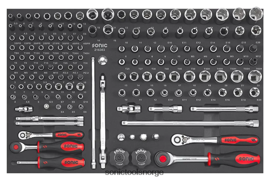 praktisk eva 163pc 1/4"&3/8" sett Sonic DH6XR853