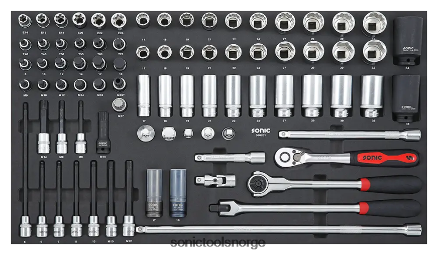 praktisk kombinasjonssett 1/2" sfs 82-stk Sonic DH6XR239