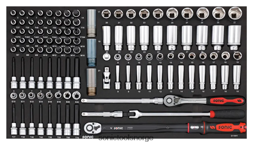 praktisk stikkontaktsett 1/2" sfs 118-stk Sonic DH6XR917