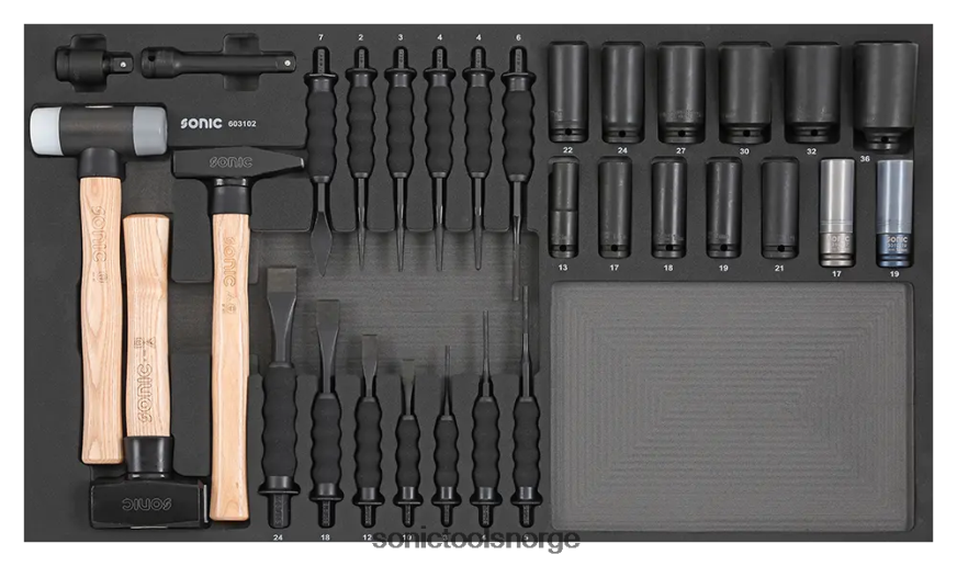 siste meiselhammer og slagsett sfs 31-stk Sonic DH6XR237