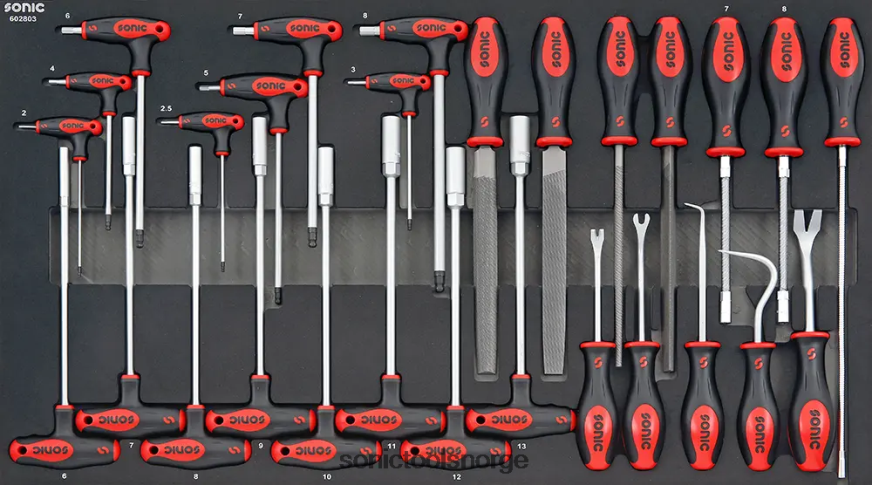 siste sekskantmutter og nøkkelgrepsett sfs 27-stk Sonic DH6XR249