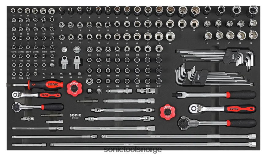 siste stikkontakt kombisett 1/4" og 3/8" sfs 185-stk Sonic DH6XR915