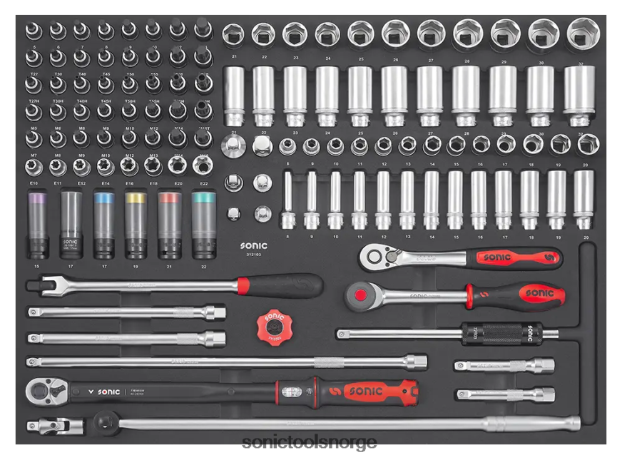 klassisk meva 121pc 1/2" kombinasjonssett Sonic DH6XR262