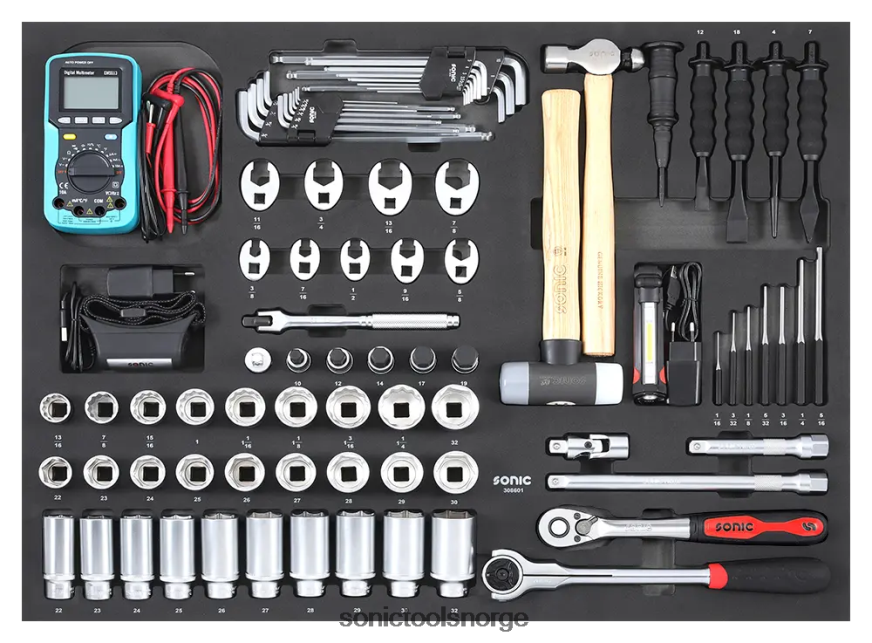 pålitelig kombinasjonssett 1/2" sfs 86-stk (luftfart) Sonic DH6XR260