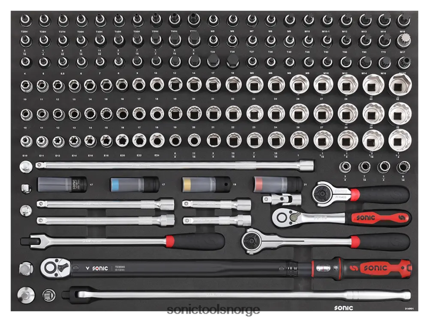 praktisk kombinasjonssett 1/2" sfs 149stk Sonic DH6XR259