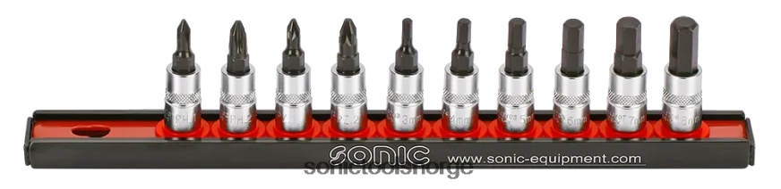 klassisk bitssokkelsett 1/4" på skinne 10-stk Sonic DH6XR370