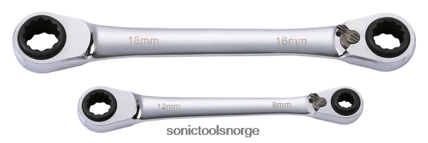 praktisk 4-i-1 skrallenøkkelsett i pose 2-stk Sonic DH6XR335
