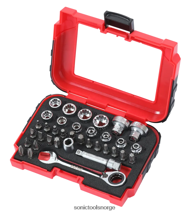 klassisk 36 stk 1/4" stikkontakt og bitssett Sonic DH6XR322