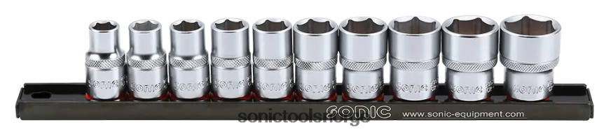 siste stikkontaktsett på skinne 1/2" 10-stk Sonic DH6XR951