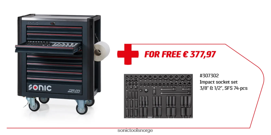 pålitelig fylt verktøykasse neste s9 363-stk + 307302 Sonic DH6XR16