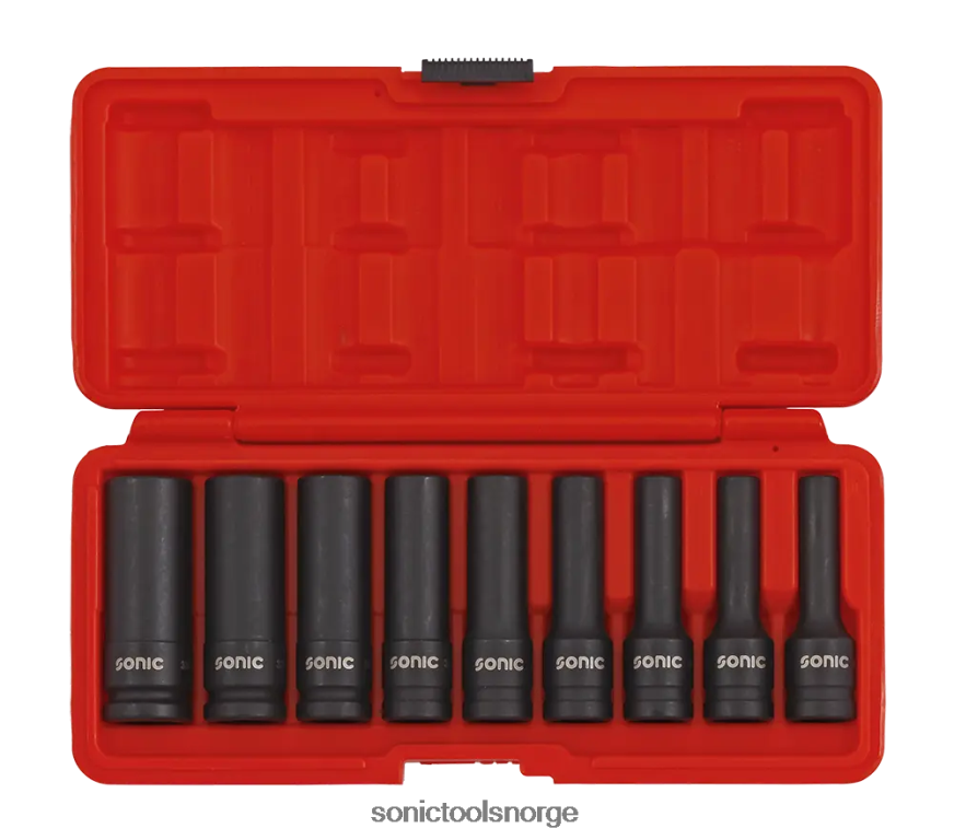 klassisk slagdyp e-stikkontaktsett 1/2" 9-stk Sonic DH6XR590