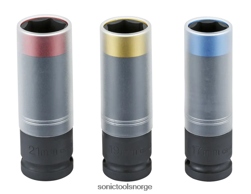 pålitelig strømstøtende stikkontaktsett 1/2" 3-stk Sonic DH6XR592