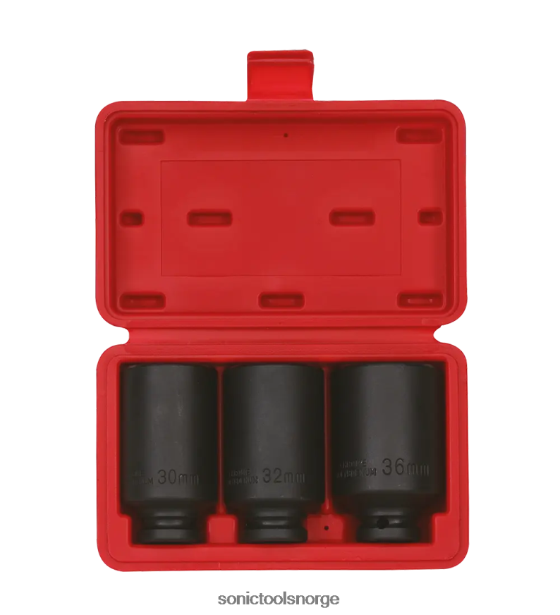 praktisk navmutter slagsokkelsett 1/2" 12-pkt. 3-stk. Sonic DH6XR587