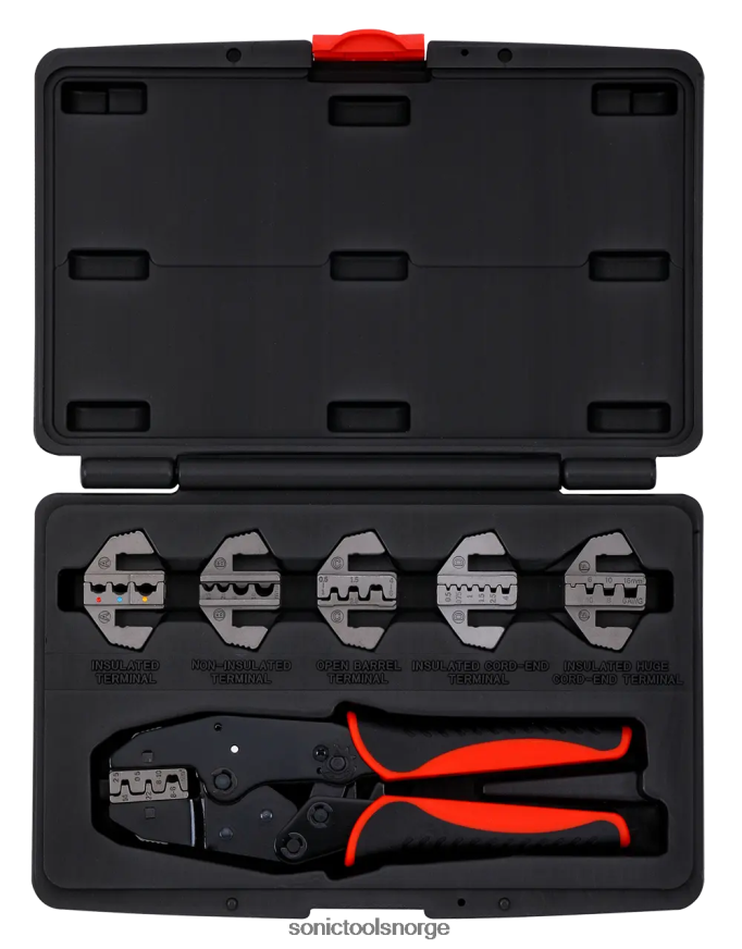 klassisk krympetangsett med utskiftbare hoder 7-stk. Sonic DH6XR614